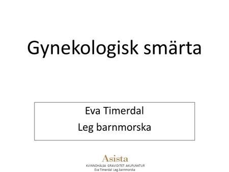 Eva Timerdal Leg barnmorska