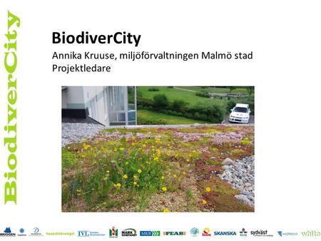 BiodiverCity Annika Kruuse, miljöförvaltningen Malmö stad