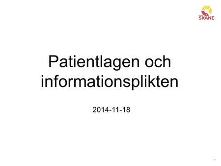 Patientlagen och informationsplikten