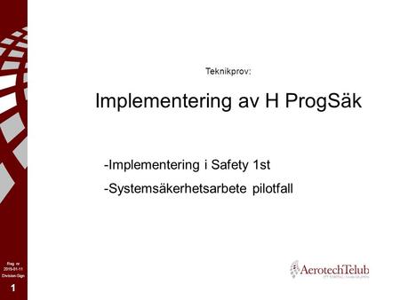 Implementering av H ProgSäk