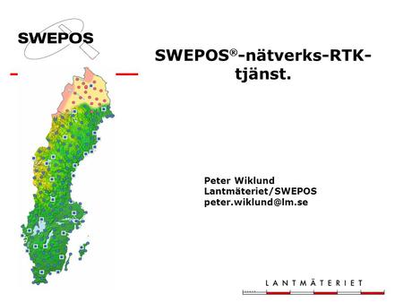 SWEPOS-nätverks-RTK-tjänst.