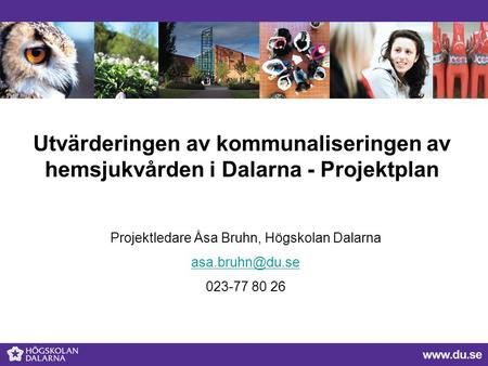 Projektledare Åsa Bruhn, Högskolan Dalarna