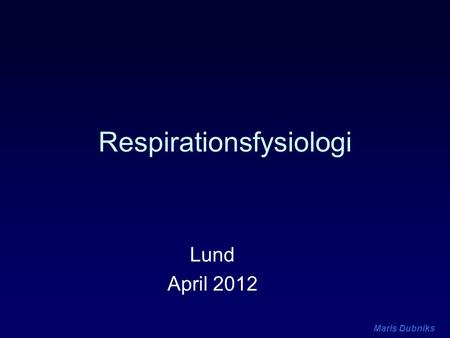 Respirationsfysiologi