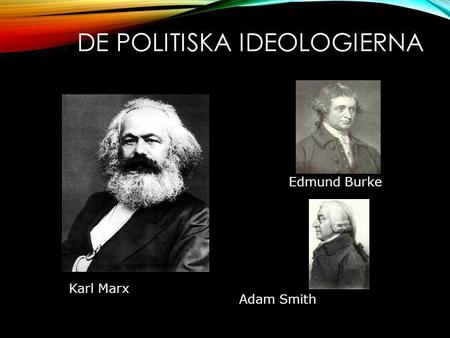 De politiska ideologierna