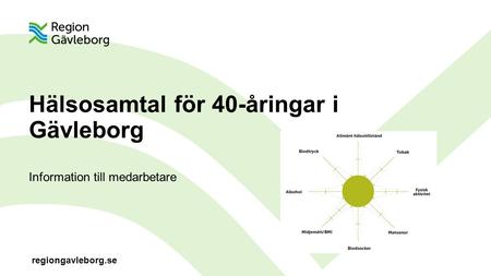 Hälsosamtal för 40-åringar i Gävleborg Information till medarbetare