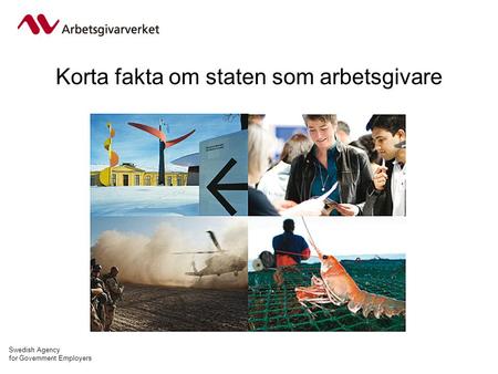 Swedish Agency for Government Employers Korta fakta om staten som arbetsgivare.