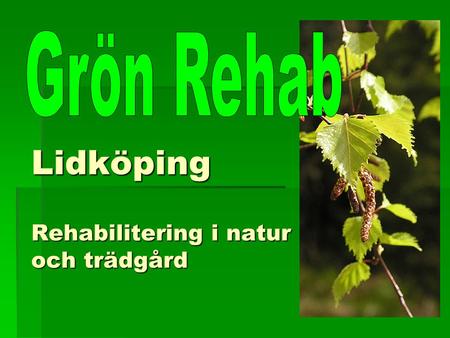 Lidköping Rehabilitering i natur och trädgård