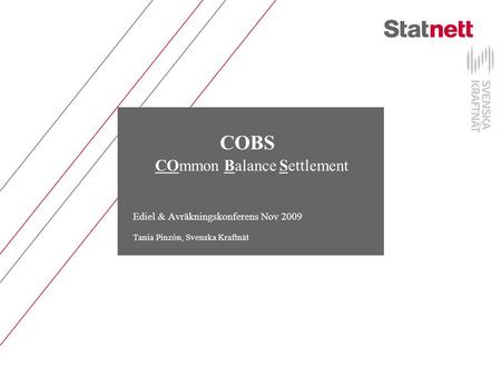 COBS - SvK & Statnett projekt