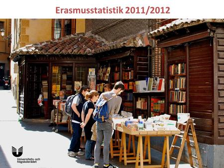 Erasmusstatistik 2011/2012. Antal utresande och inkommande Erasmusstudenter 1992-2012.