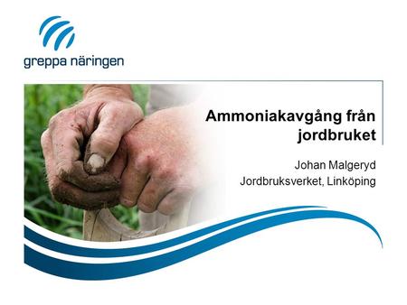 Ammoniakavgång från jordbruket