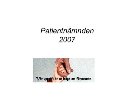 Patientnämnden 2007.