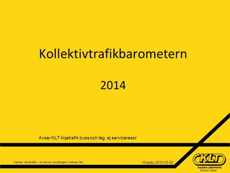 Kollektivtrafikbarometern 2014