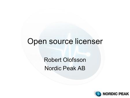 Robert Olofsson Nordic Peak AB