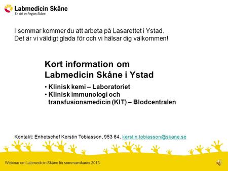Labmedicin Skåne i Ystad