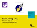 Sv Teknisk strategi i NyA Planering 2016-18 Presentation på NUAK 2015 2015-09-21 Reijo Soréus Pass 2:7.