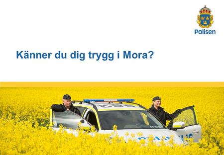 1 Känner du dig trygg i Mora?. 2 2016-04-05 Kommunpolis & medborgarlöften Medborgardialoger Medarbetardialoger Analys Medborgarlöften!