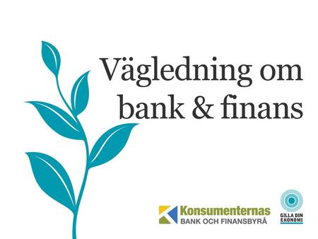 Vägledning om bank & finans