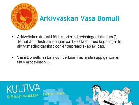 Arkivväskan Vasa Bomull
