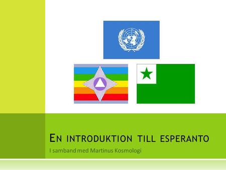 En introduktion till esperanto