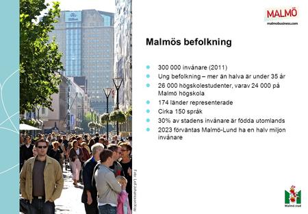Malmös befolkning invånare (2011)