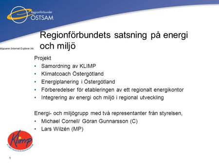 Regionförbundets satsning på energi och miljö
