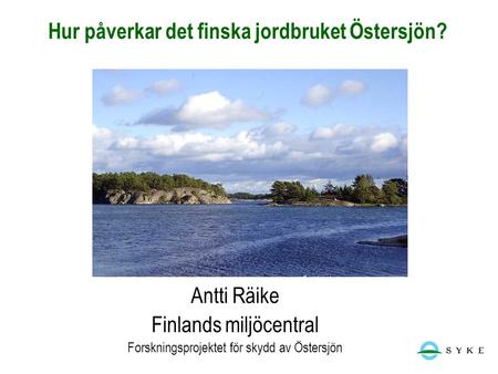 Hur påverkar det finska jordbruket Östersjön?