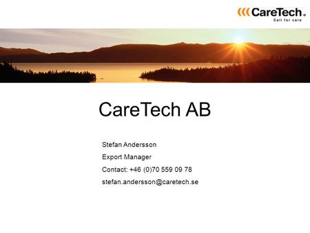 CareTech AB Stefan Andersson Export Manager