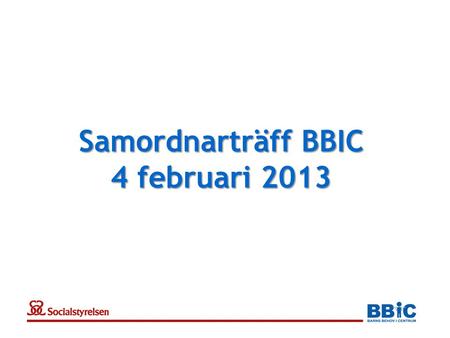 Samordnarträff BBIC 4 februari 2013