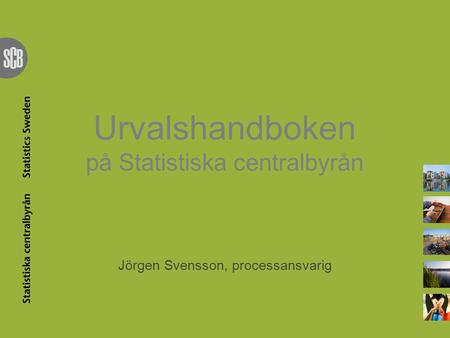 Urvalshandboken på Statistiska centralbyrån