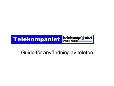 Guide för användning av telefon