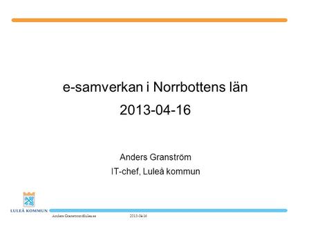 e-samverkan i Norrbottens län