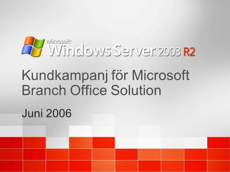 Kundkampanj för Microsoft Branch Office Solution Juni 2006.