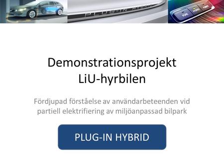 Demonstrationsprojekt LiU-hyrbilen