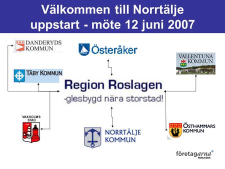 Välkommen till Norrtälje uppstart - möte 12 juni 2007.