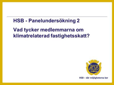HSB - Panelundersökning 2