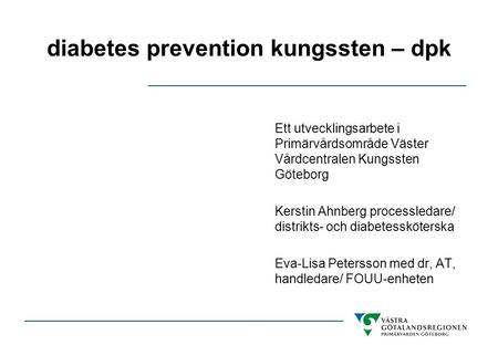 diabetes prevention kungssten – dpk
