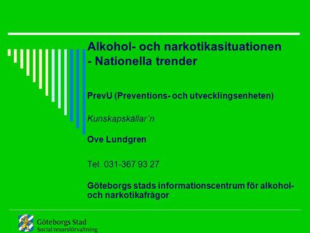Göteborgs stads informationscentrum för alkohol- och narkotikafrågor