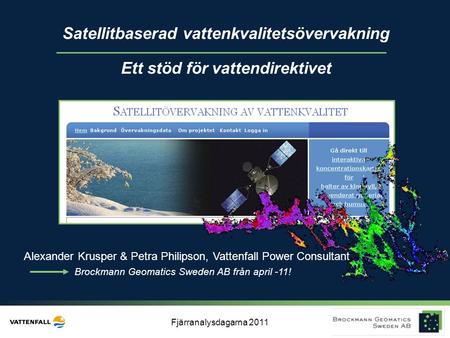 Alexander Krusper & Petra Philipson, Vattenfall Power Consultant