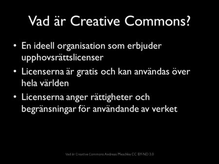 Vad är Creative Commons?