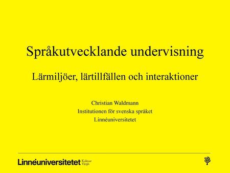 Institutionen för svenska språket