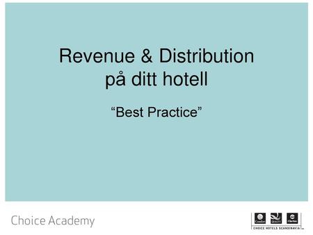 Revenue & Distribution på ditt hotell