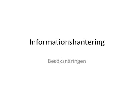 Informationshantering
