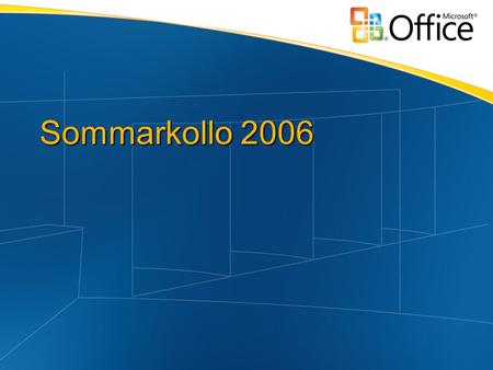 Sommarkollo 2006. PLEASE READ (hidden slide) This template uses Microsoft’s corporate font, Segoe Segoe is not a standard font included with Windows,
