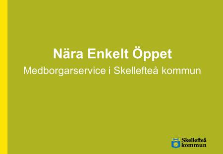 Medborgarservice i Skellefteå kommun