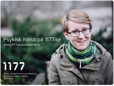 Psykisk hälsa på 1177.se och UMO.se