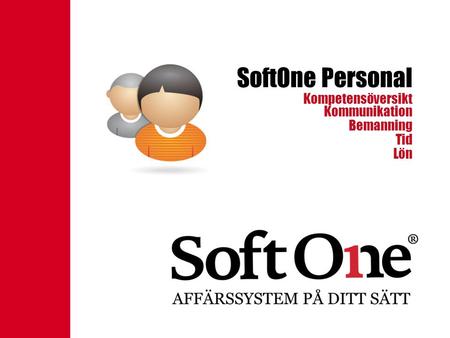 SoftOne Personal Kompetensöversikt Kommunikation Bemanning Tid Lön.
