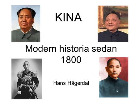 Modern historia sedan 1800 Hans Hägerdal
