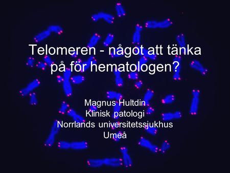 Telomeren - något att tänka på för hematologen?