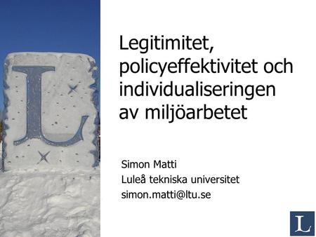 Simon Matti Luleå tekniska universitet
