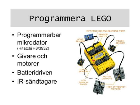 Programmera LEGO Programmerbar mikrodator (Hitatchi H8/3932)